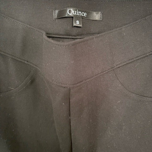 Quince Ultra Stretch Ponte Pull on Pants Black Straight Leg Size Small - Picture 2 of 12
